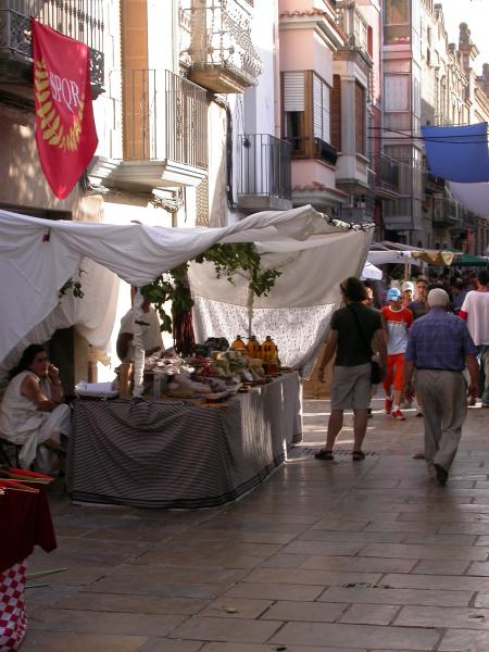 8.8.2012 El carrer de les botigues  Guissona -  Ramon Sunyer