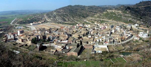 8 de Agost de 2012 Panoràmica del poble  Sanaüja -  Josep Maria Santesmasses Palou