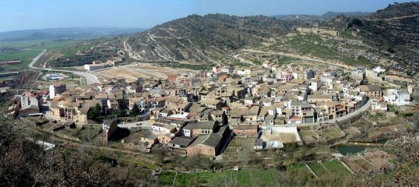 8.8.2012 Panoràmica del poble  Sanaüja -  Josep Maria Santesmasses Palou