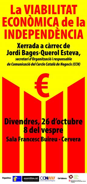 cartell la Viabilitat Econòmica de la Independència - Cervera