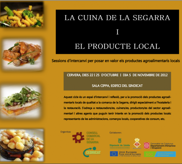 cartell La cuina de la Segarra i el producte local I - Cervera