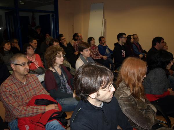 19.1.2013 la sala d'actes, plena de gom a gom  Agramunt -  Jaume Moya