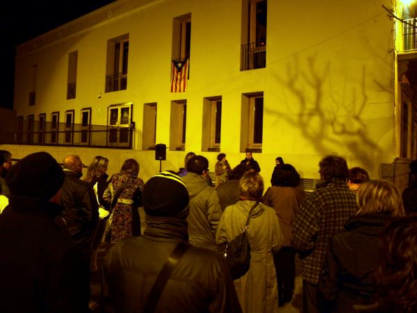 23 de Gener de 2013 l'Ajuntament guarnit amb una estelada a cada façana  Guissona -  Jaume Moya