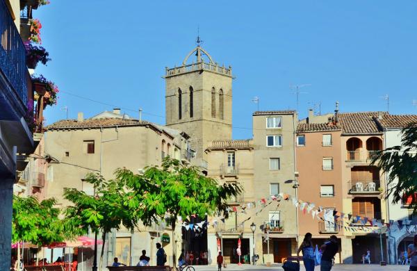 9.2.2013 Vista de la plaça de les Eres  Santa Coloma de Queralt -  Albert