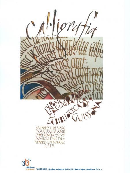 cartell Exposició Cal·ligrafia - guissona