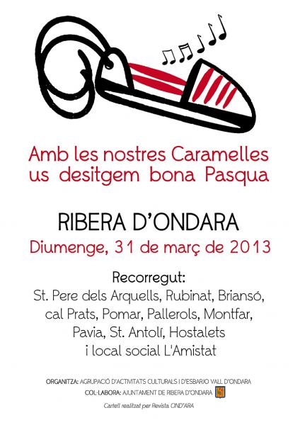 cartell Caramelles a Ribera d'Ondara - Ribera d’Ondara