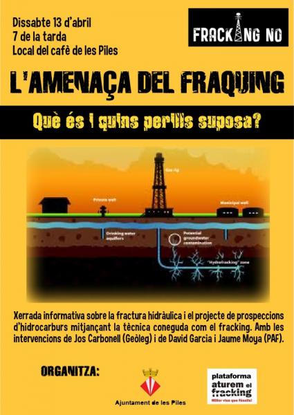 xerrada L'AMENAÇA DEL FRACKING - Les Piles