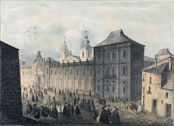 27.4.1780 La universitat en un gravat de l'època  Cervera - 