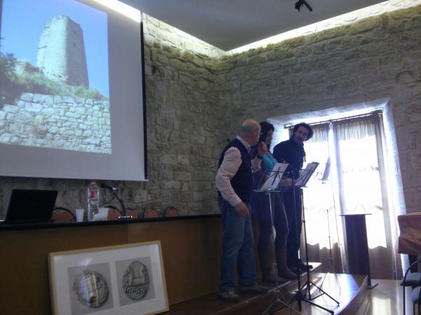 4.5.2013 Presentació literària(Jaume Carbonell, del CMC, Jaume Moya, de la Fundació Cases i Llebot, i Maria Garganté, del Fòrum l'Espitllera)  Santa Coloma de Queralt -  Ramon Sunyer