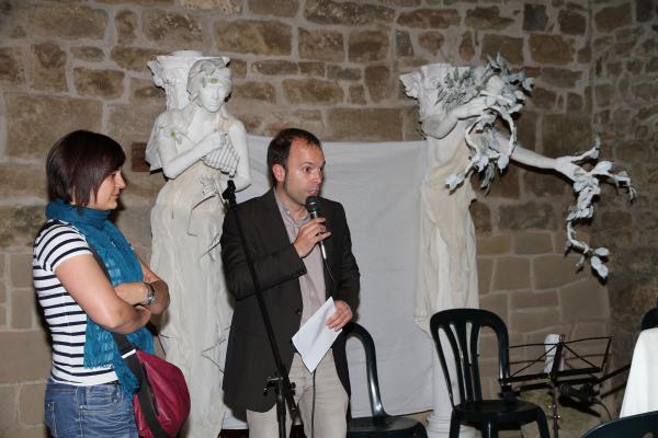 28 de Juny de 2013 acte oficial d’inauguració  del Mercat Romà presidit per l’Alcalde, Xavier Casoliva i la regidora de turisme, l’Anna Santacreu  Guissona -  Premsa Guissona