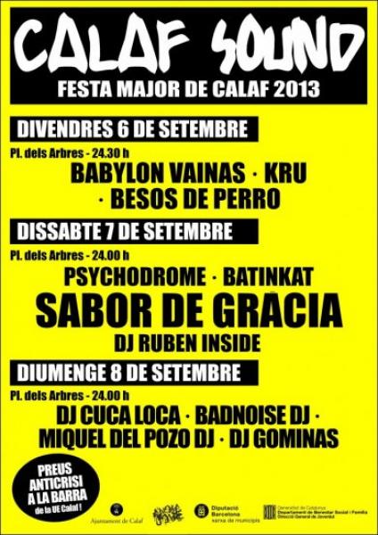 cartell Calaf Sound 2013 - Calaf