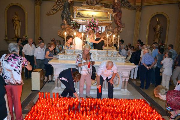 31 de Agost de 2013 Pelegrins al santuari de sant Ramon  Sant Ramon -  CC Segarra