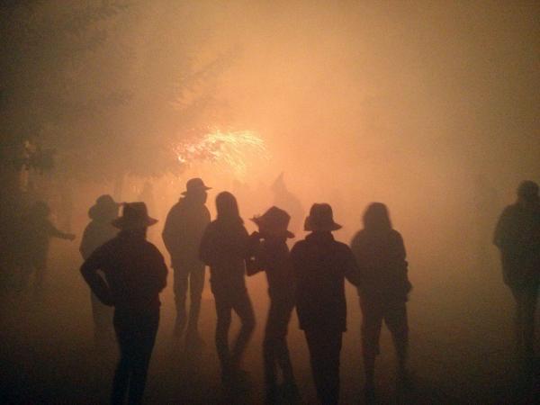 8 de Setembre de 2013 Correfocs a la plaça  Sanaüja -  Ramon Sunyer