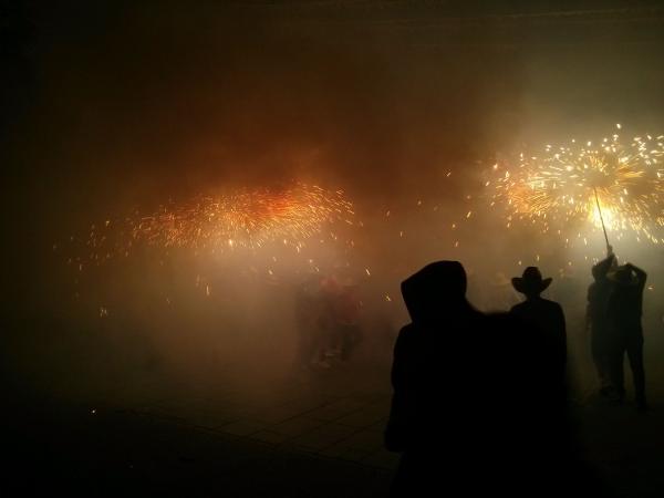 Correfocs a la plaça - Sanaüja