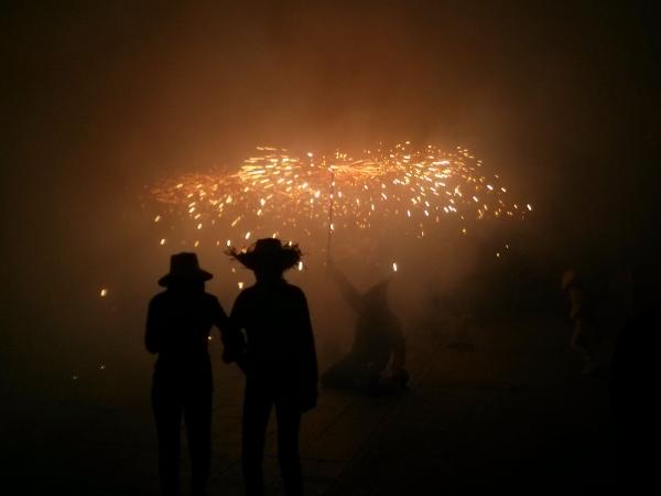 8 de Setembre de 2013 Correfocs a la plaça  Sanaüja -  Ramon Sunyer