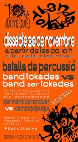cartell 10è aniversari Band Tokades - Cervera