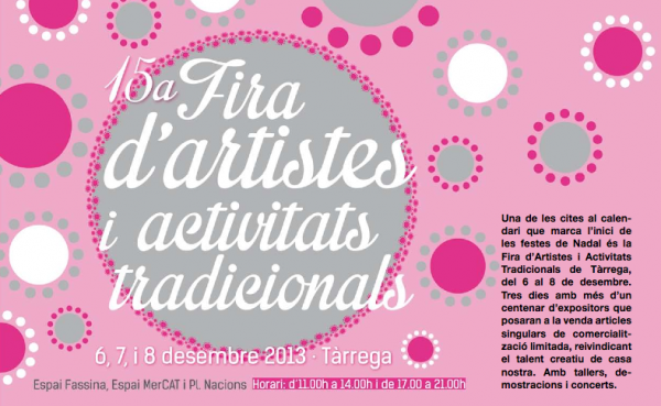 cartell 15a Fira d’Artistes i Activitats Tradicionals - Tàrrega