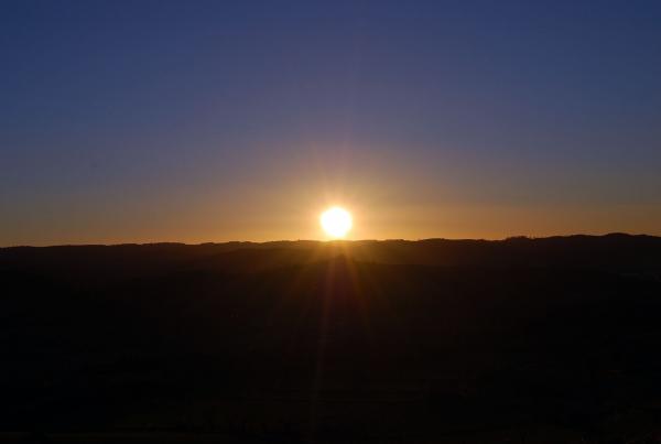 2 de Febrer de 2014 Posta de Sol a l'hivern  Segarra -  Ramon Sunyer