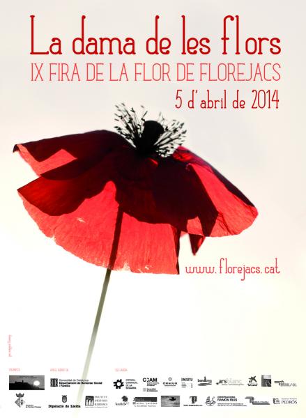 31 de Març de 2014 cartell de la IX Fira de la Flor, obra de Mercè Serra  Florejacs -  Mercè Serra