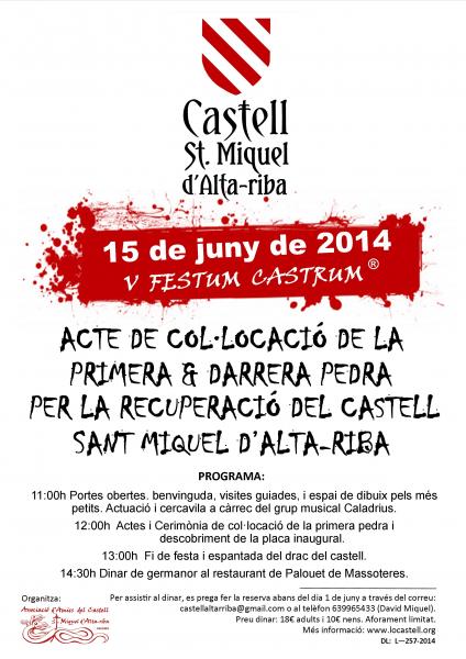 15.6.2014 Programa de la V Festum Castrum  Alta-riba -  AACSMA