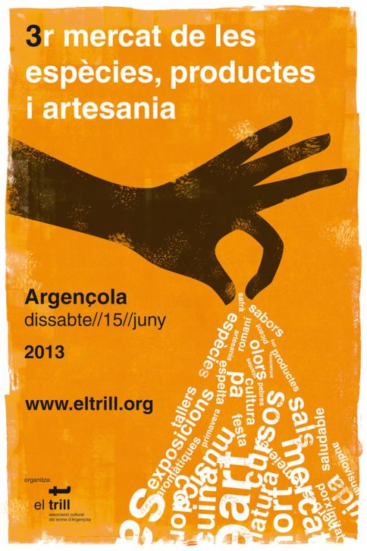 15.6.2013 - Cartell 3r Mercat de les Espècies - Argençola - El Trill