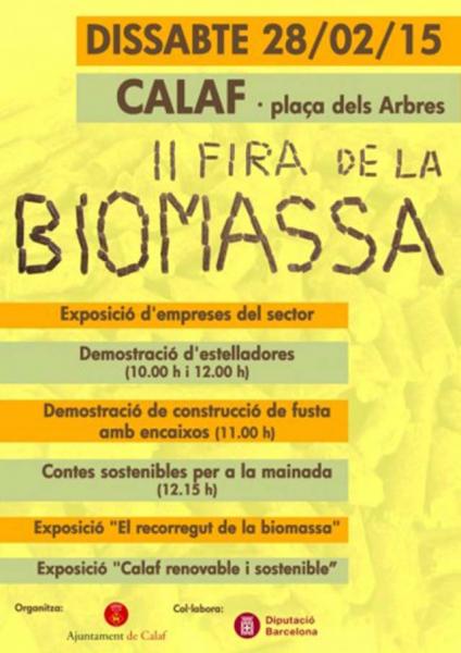 25.2.2015 cartell II Fira de la Biomassa  Calaf -  Aj Calaf