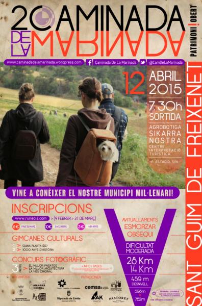 2.3.2015 cartell 2ª CAMINADA DE LA MARINADA  Sant Guim de Freixenet -  Judit Vilardosa