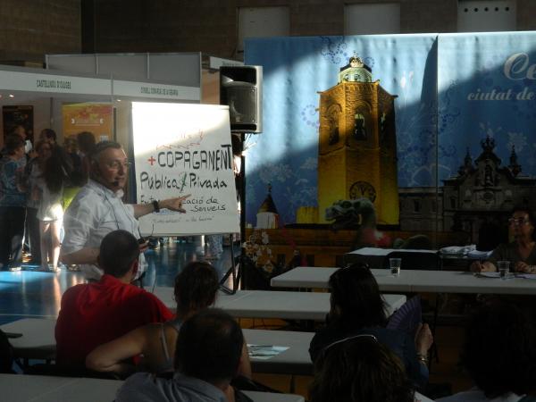 Joan Miquel Camacho durant la seva intervenció - Cervera