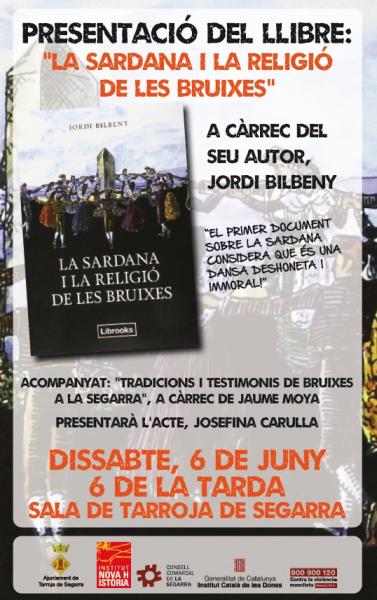 21.5.2015 cartell LA SARDANA I LA RELIGIÓ DE LES BRUIXES  Tarroja de Segarra -  Ajuntament de Tarroja
