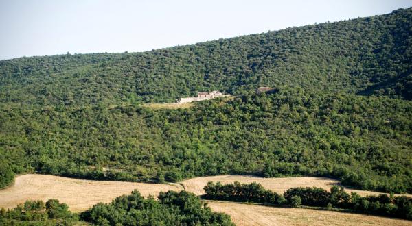 24.6.2015 Vista des de sant Magí  Rocamora i Sant Magí de la Brufaganya -  Ramon Sunyer