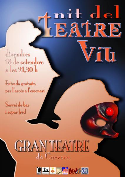 16.9.2015 cartell 7a NIT DEL TEATRE VIU  cervera -  NIT DEL TEATRE VIU