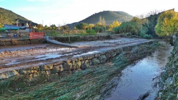 3.11.2015 El Llanera ha anegat horts  Torà -  Autor