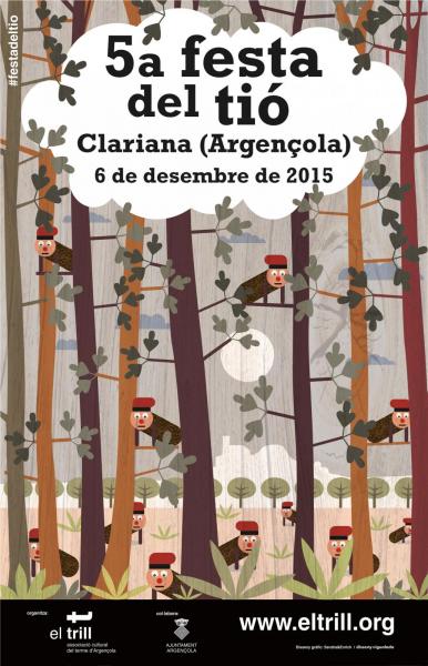 30.11.2015 cartell 5a Festa del Tió – Clariana (Argençola)  -  Jaume Enrich Gumà
