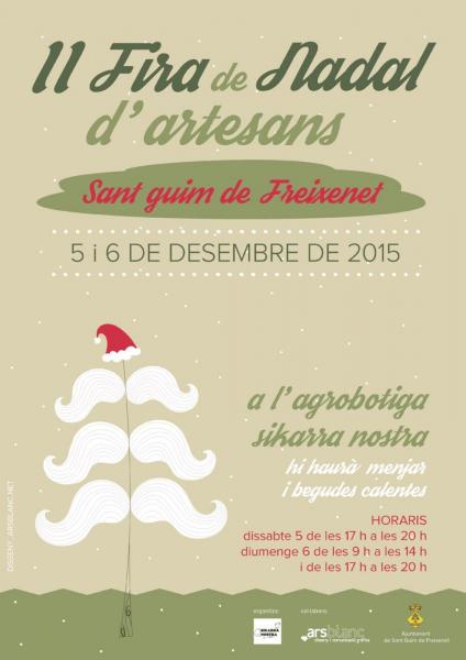 3.12.2015 cartell 2ª FIRA DE NADAL d'artesans de Sant Guim de Freixenet  -  Mercè Serra