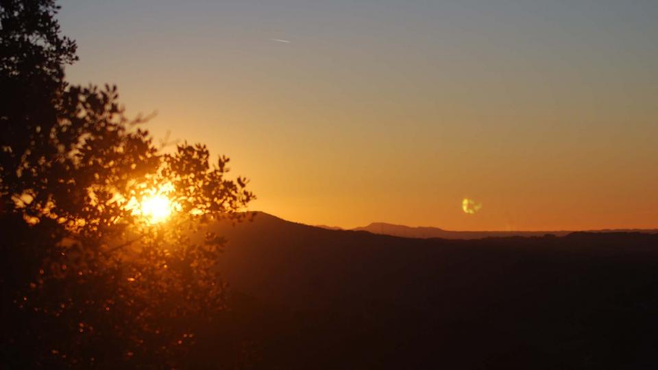 16.1.2016 Posta de Sol des del castell de Queralt  Bellprat -  Ramon Sunyer