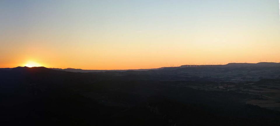 16.1.2016 Posta de Sol des del castell de Queralt  Bellprat -  Ramon Sunyer