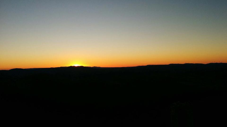 16.1.2016 Posta de Sol des del castell de Queralt  Bellprat -  Ramon Sunyer