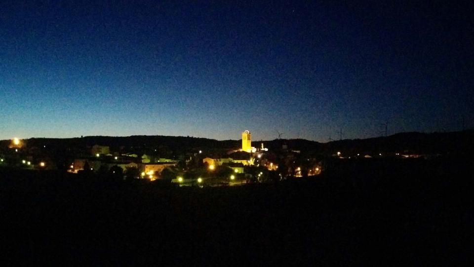 16.1.2016 Vista de nit  Santa Coloma de Queralt -  Ramon Sunyer