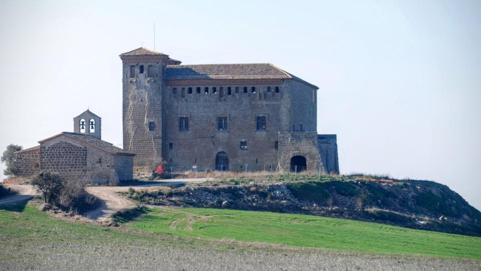 24.1.2016 Castell gòtic (XV, XVI) i Església Santa Anna(XV)  Montcortès de Segarra -  Ramon Sunyer