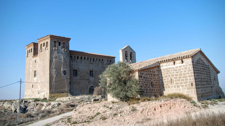 24.1.2016 Castell gòtic (XV, XVI) i Església Santa Anna(XV)  Montcortès de Segarra -  Ramon Sunyer