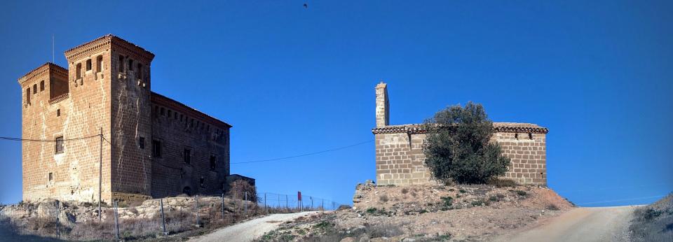 24.1.2016 Castell gòtic (XV, XVI) i Església Santa Anna(XV)  Montcortès de Segarra -  Ramon Sunyer