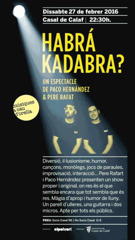 25.2.2016 cartell Músiques a cau d'orella: 'Habrá Kadabra?'  -  judit Martí