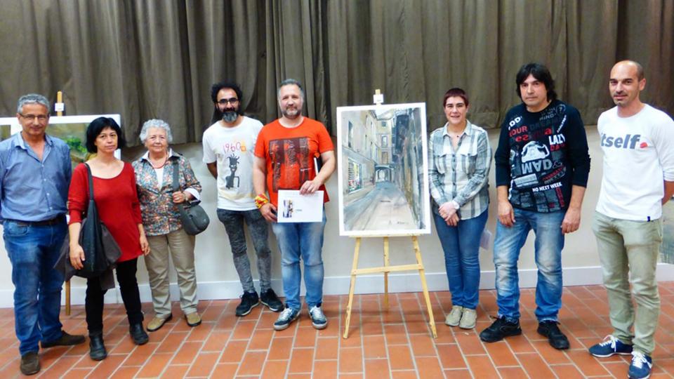 6.6.2016 Lluís Puiggrós, guanyador del 2n Concurs de Pintura Ràpida  Guissona -  Aj Guissona