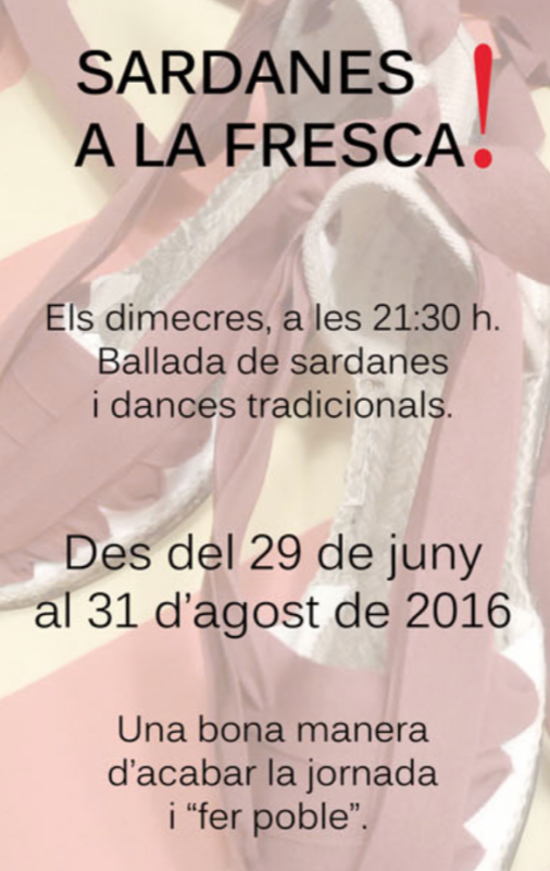 cartell Sardanes a la Fresca Calaf 2016