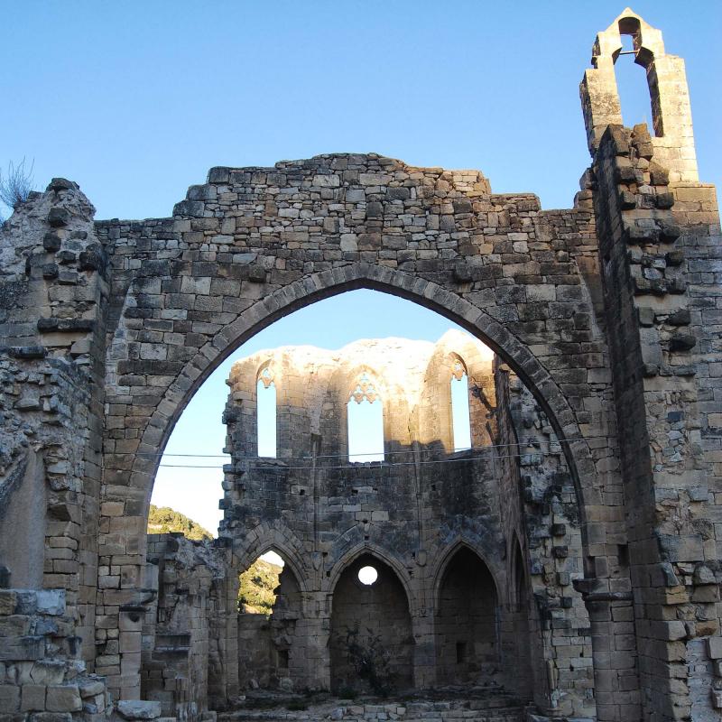 24.8.2016 monestir de Santa Maria de Vallsanta  Guimerà -  Ramon Sunyer