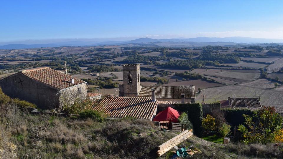 30.10.2016 Església des del castell  Savallà del Comtat -  Ramon Sunyer