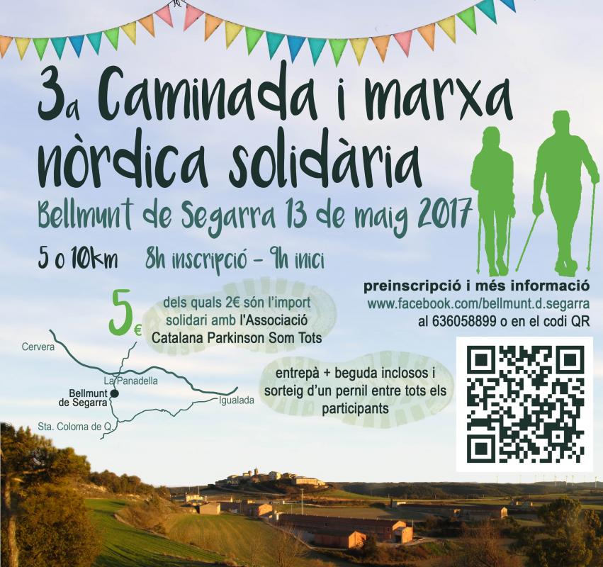 13.5.2017 cartell 3ª Caminada i Marxa Nòrdica  Bellmunt de Segarra -  Bellmunt de Segarra