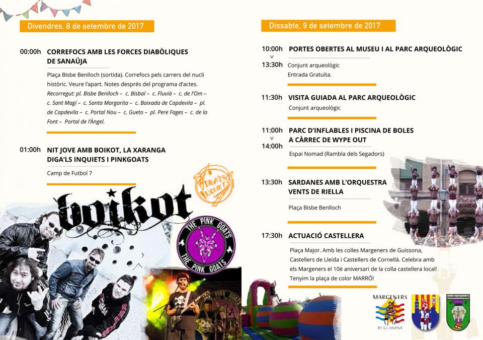 actes dissabte Festa Major de Guissona 2017 - Guissona