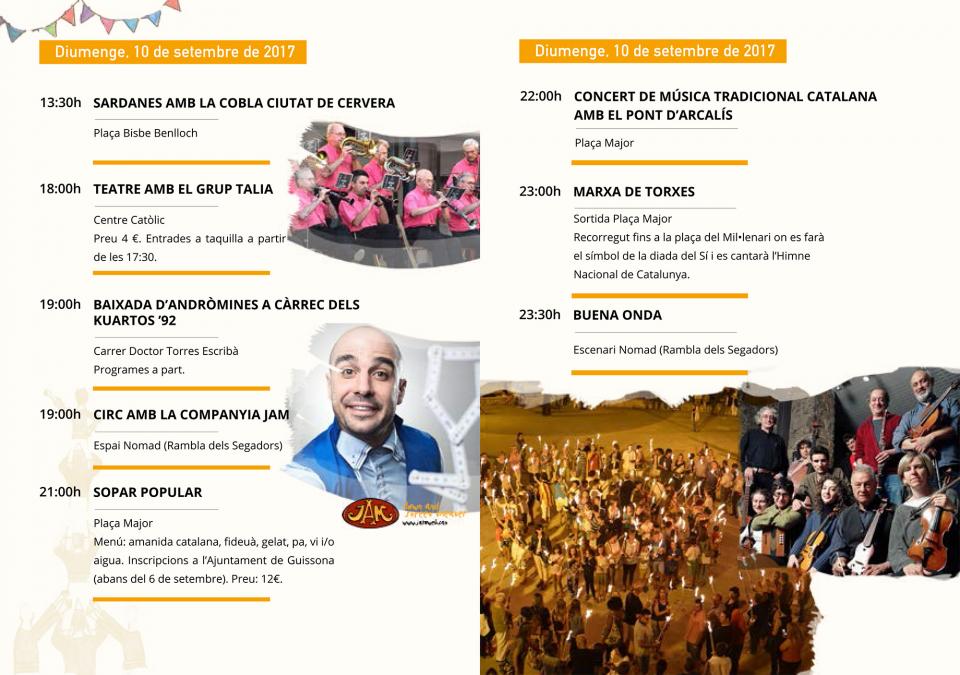 actes diumenge Festa Major de Guissona 2017 - Guissona