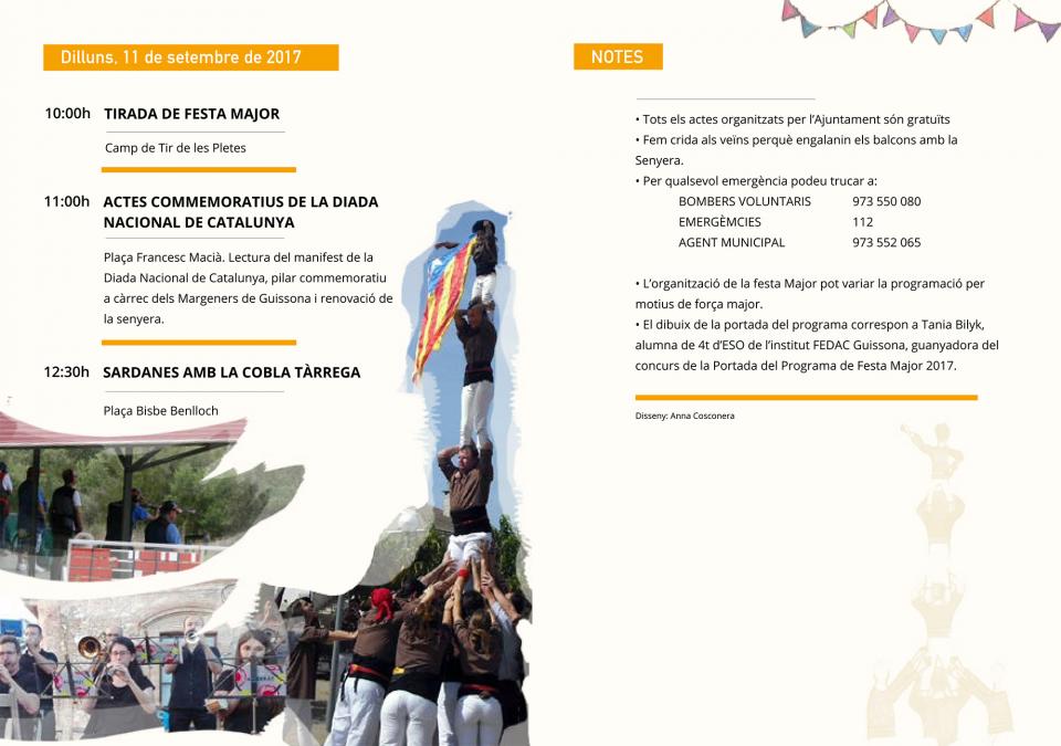 actes dilluns Festa Major de Guissona 2017 - Guissona